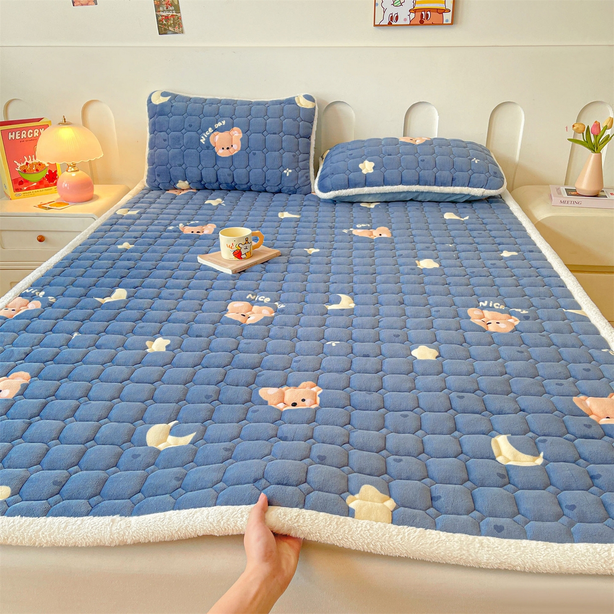 91家纺网 家纺一手货源 找家纺 （总）雯豆家纺 2025新款加厚床垫床褥子牛奶绒床褥床护垫学生宿舍垫子铺底