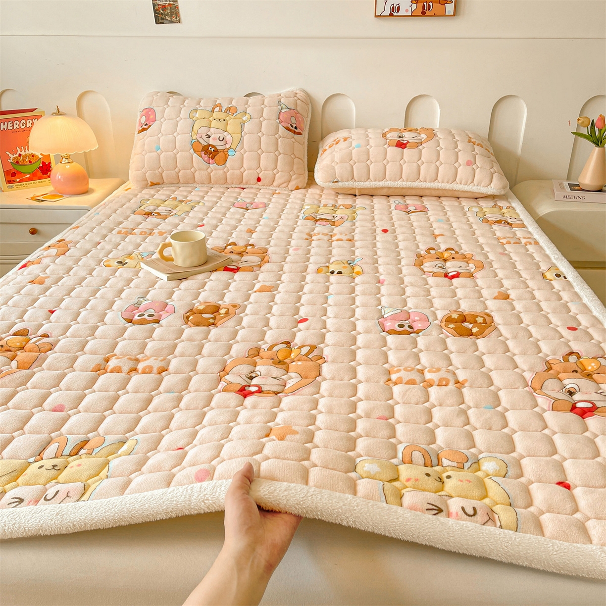 91家纺网 家纺一手货源 找家纺 （总）雯豆家纺 2025新款加厚床垫床褥子牛奶绒床褥床护垫学生宿舍垫子铺底