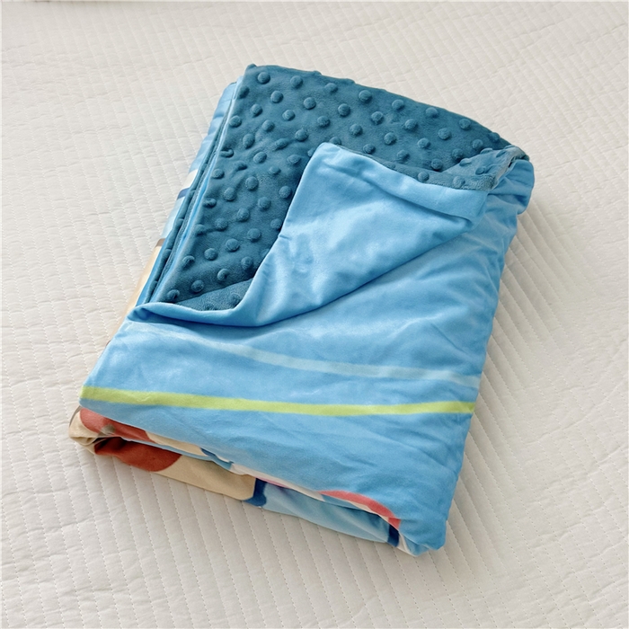 91家纺网 家纺一手货源 找家纺 萌宝家纺 2025新款幼儿园大版豆豆绒三件套婴儿绒六件套 音乐恐龙