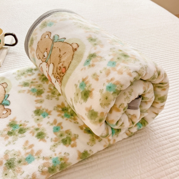 91家纺网 家纺一手货源 找家纺 启发毛毯 2025新款高克重双面牛奶绒盖毯 花丛