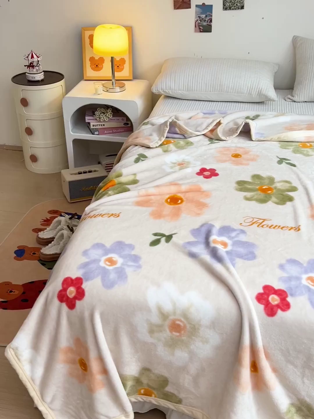 91家纺网 家纺一手货源 找家纺 启发毛毯 2025新款高克重双面牛奶绒盖毯 暖阳