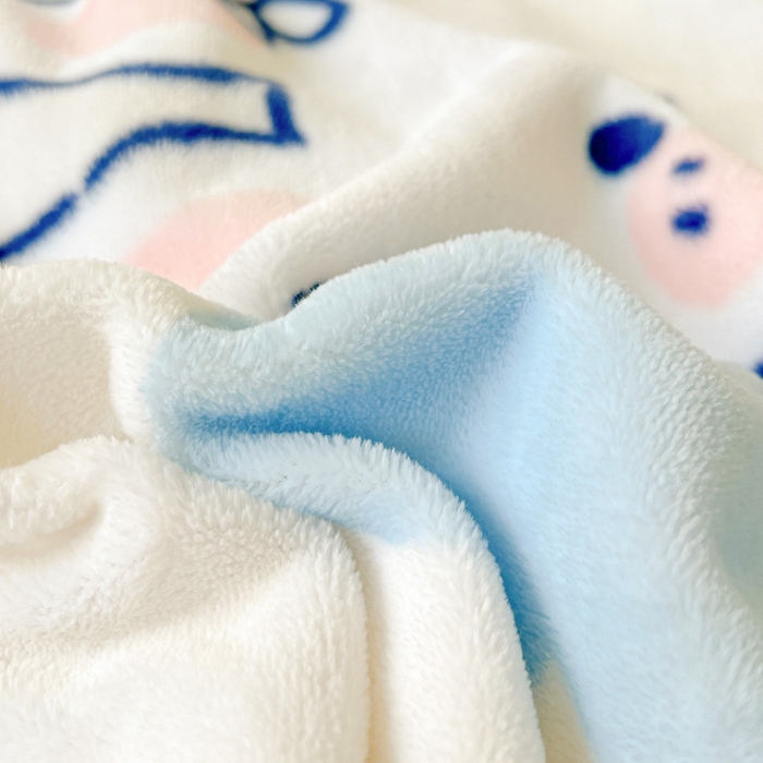 91家纺网 家纺一手货源 找家纺 启发毛毯 2025新款高克重双面牛奶绒盖毯 海盐兔兔