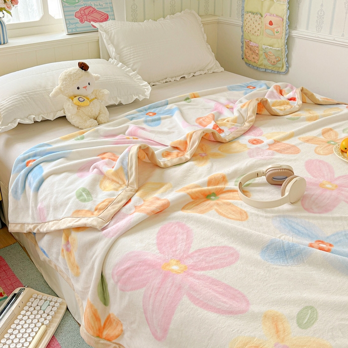 91家纺网 家纺一手货源 找家纺 启发毛毯 2025新款高克重双面牛奶绒盖毯 甜美梦境