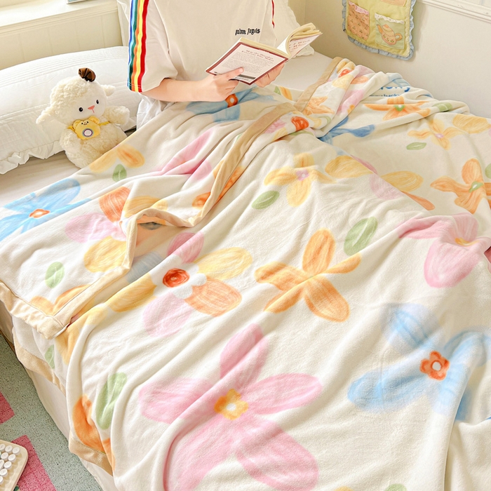 91家纺网 家纺一手货源 找家纺 启发毛毯 2025新款高克重双面牛奶绒盖毯 甜美梦境