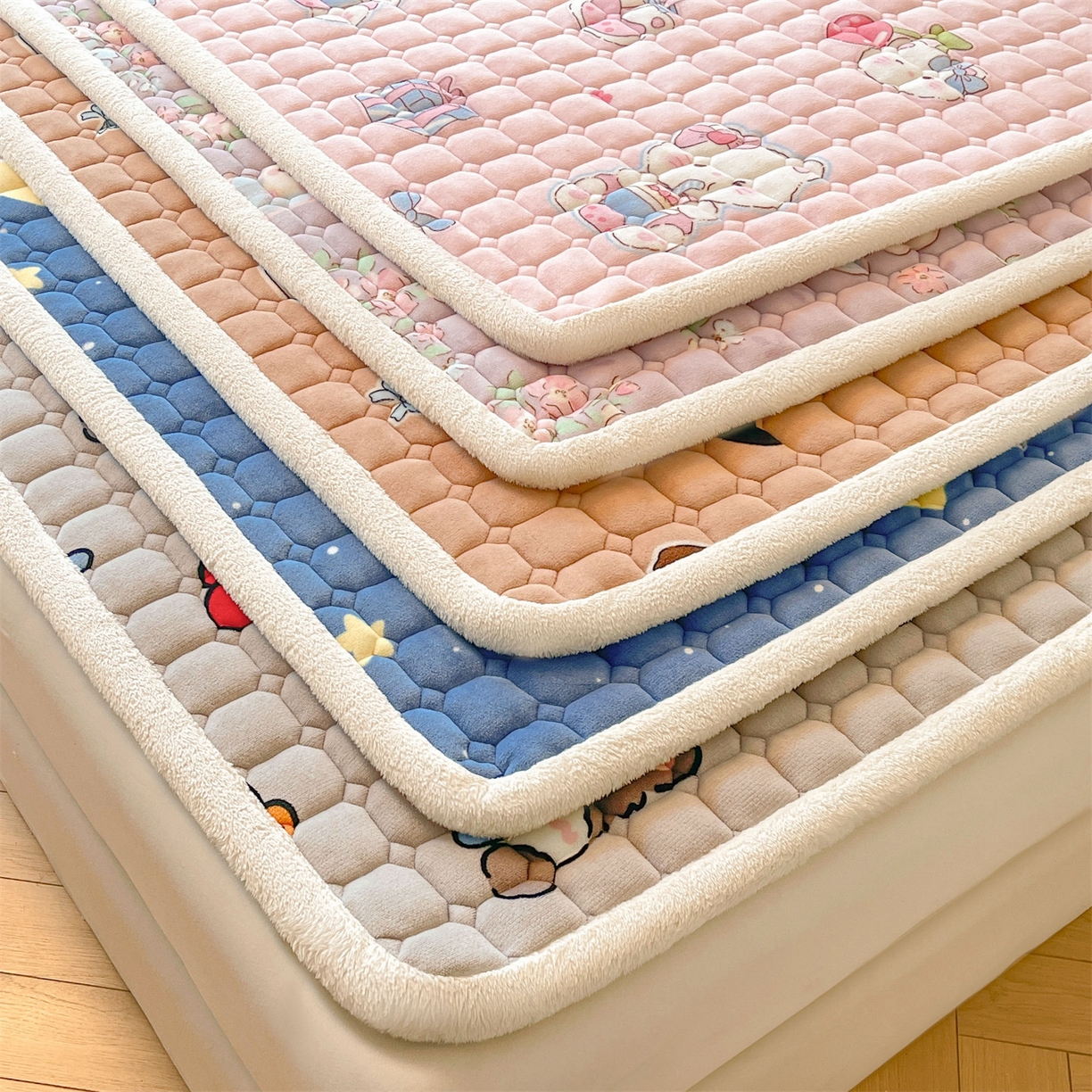 91家纺网 家纺一手货源 找家纺 雯豆家纺 2025新款加厚床垫床褥子牛奶绒床褥床护垫学生宿舍垫子铺底 组合图仅供参考不可下单