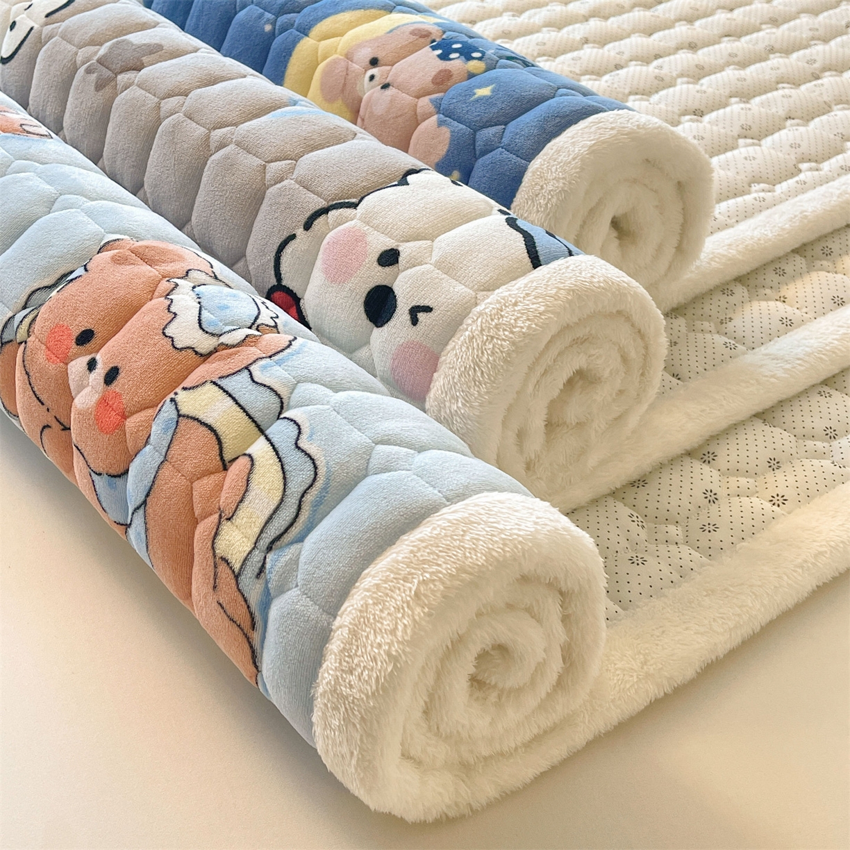 91家纺网 家纺一手货源 找家纺 雯豆家纺 2025新款加厚床垫床褥子牛奶绒床褥床护垫学生宿舍垫子铺底 组合图仅供参考不可下单