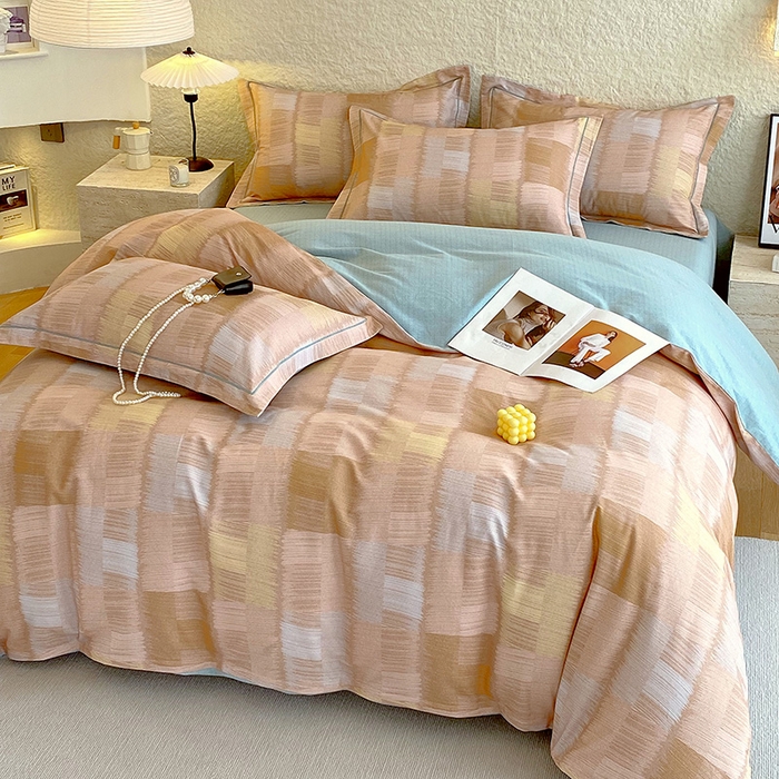 91家纺网 家纺一手货源 找家纺 梧桐树 2025新款全棉100%棉磨毛花卉简约系列四件套 椿山集