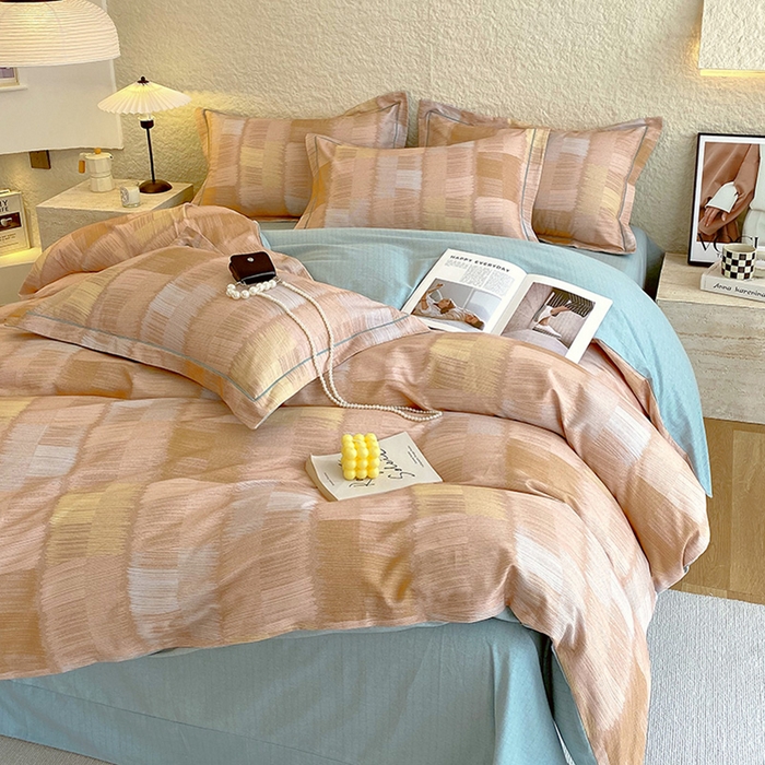 91家纺网 家纺一手货源 找家纺 梧桐树 2025新款全棉100%棉磨毛花卉简约系列四件套 椿山集