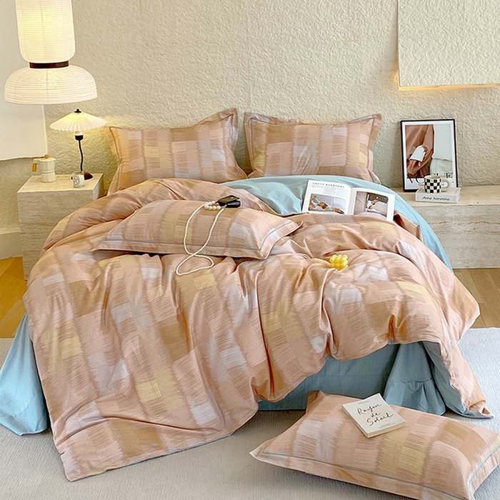 91家纺网 家纺一手货源 找家纺 梧桐树 2025新款全棉100%棉磨毛花卉简约系列四件套 椿山集