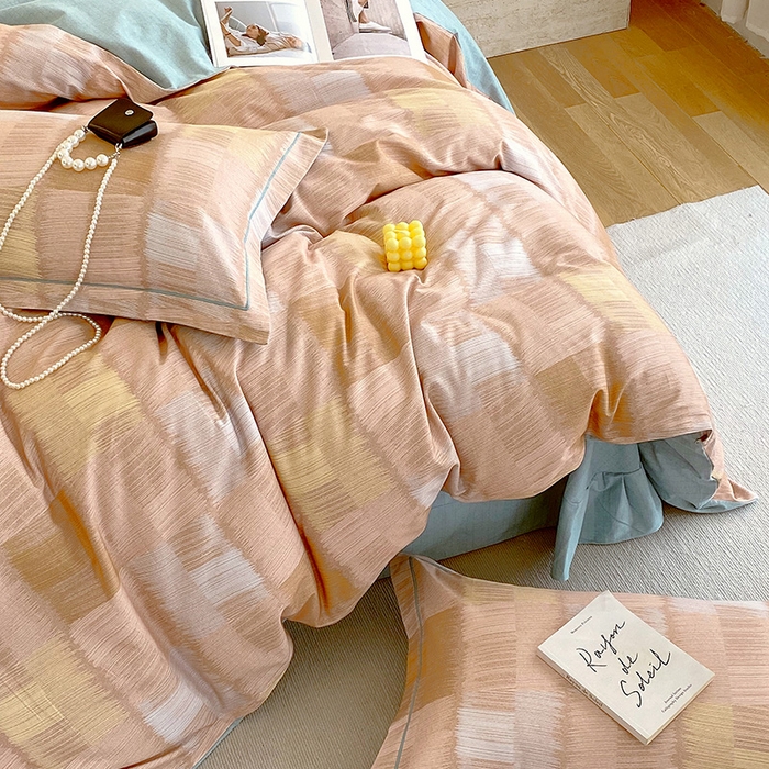 91家纺网 家纺一手货源 找家纺 梧桐树 2025新款全棉100%棉磨毛花卉简约系列四件套 椿山集