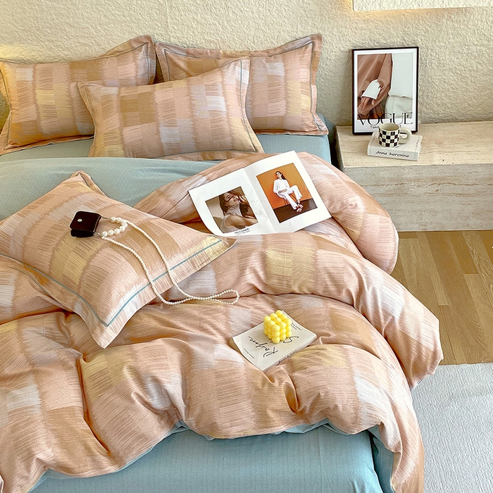 91家纺网 家纺一手货源 找家纺 梧桐树 2025新款全棉100%棉磨毛花卉简约系列四件套 椿山集