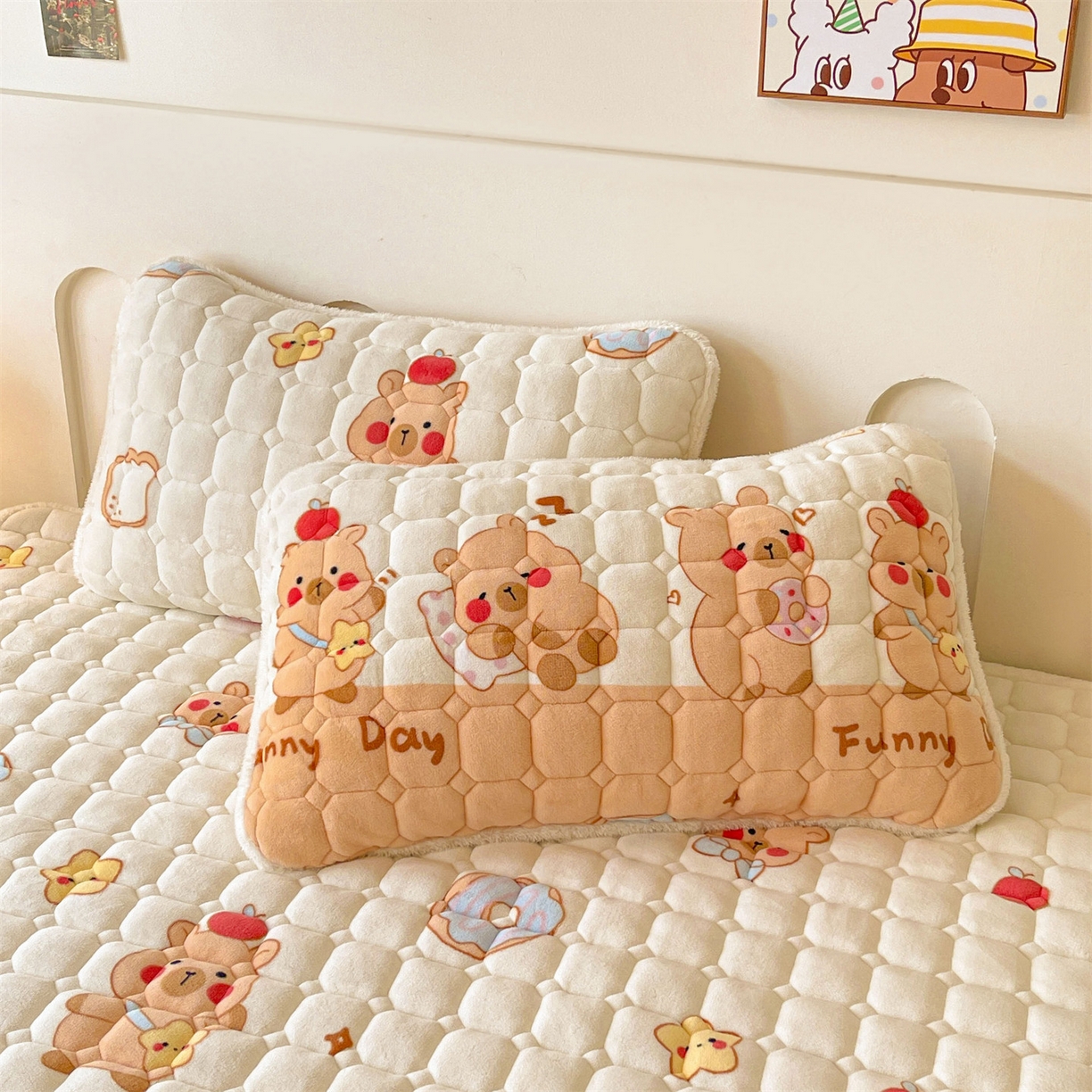 91家纺网 家纺一手货源 找家纺 雯豆家纺 2025新款加厚床垫床褥子牛奶绒床褥床护垫学生宿舍垫子铺底 牛奶绒床褥-欢乐聚会