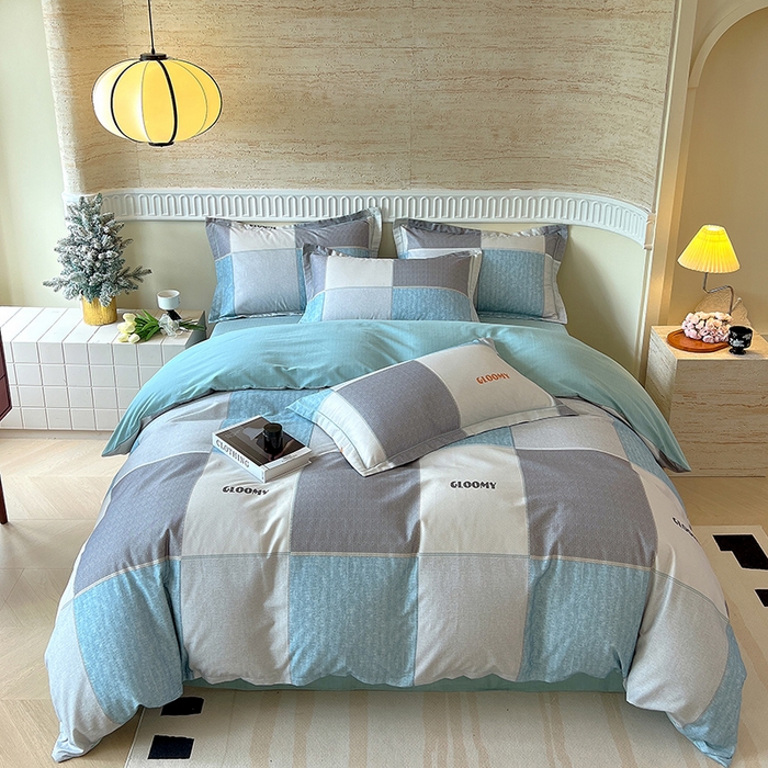 梧桐树 2025新款全棉100%棉磨毛花卉简约系列四件套 观野