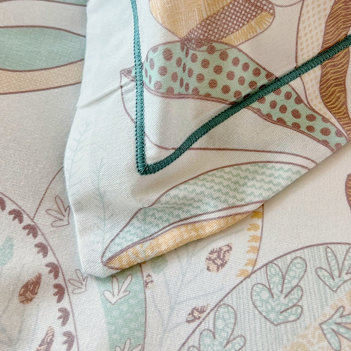 91家纺网 家纺一手货源 找家纺 梧桐树 2025新款全棉100%棉磨毛花卉简约系列四件套 麦吉 绿