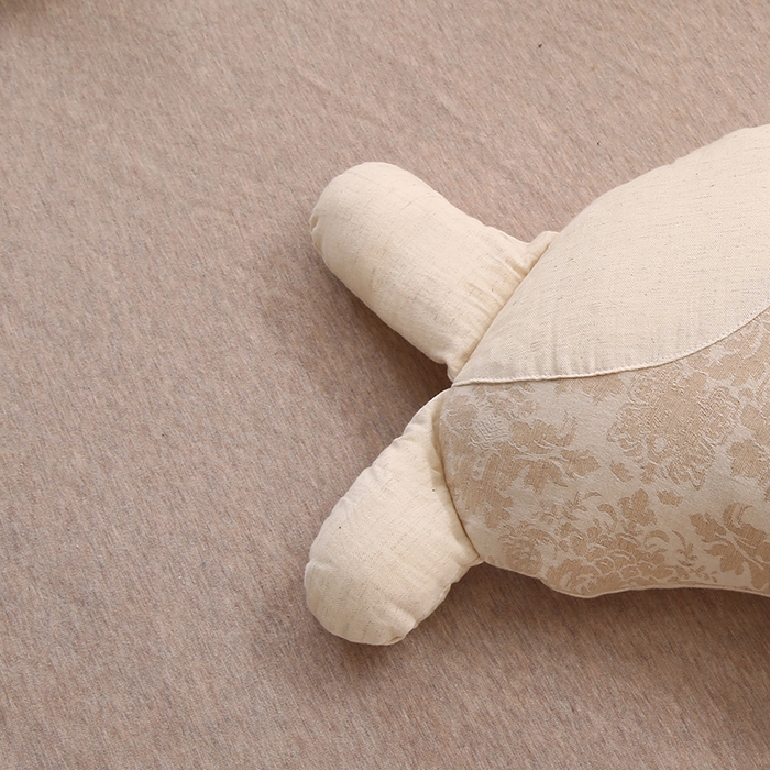 91家纺网 家纺一手货源 找家纺 蔻眠 棉麻可爱猫卡通荞麦护颈枕芯儿童学生成人枕头 棉麻可爱猫-米色