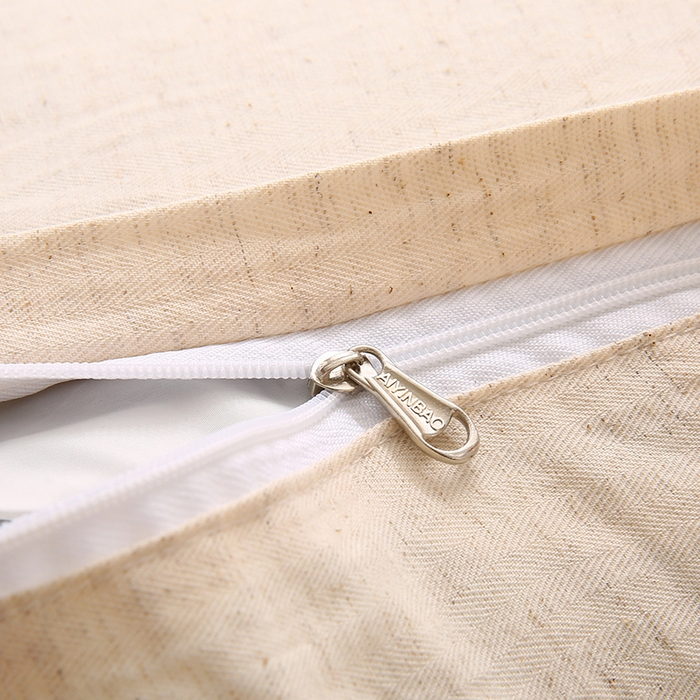 91家纺网 家纺一手货源 找家纺 蔻眠 棉麻可爱猫卡通荞麦护颈枕芯儿童学生成人枕头 棉麻可爱猫-米色