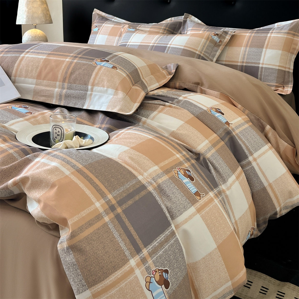 91家纺网 家纺一手货源 找家纺 笙意家纺 2025新款A类全棉纯棉磨毛刺绣印花四件套 歌尔