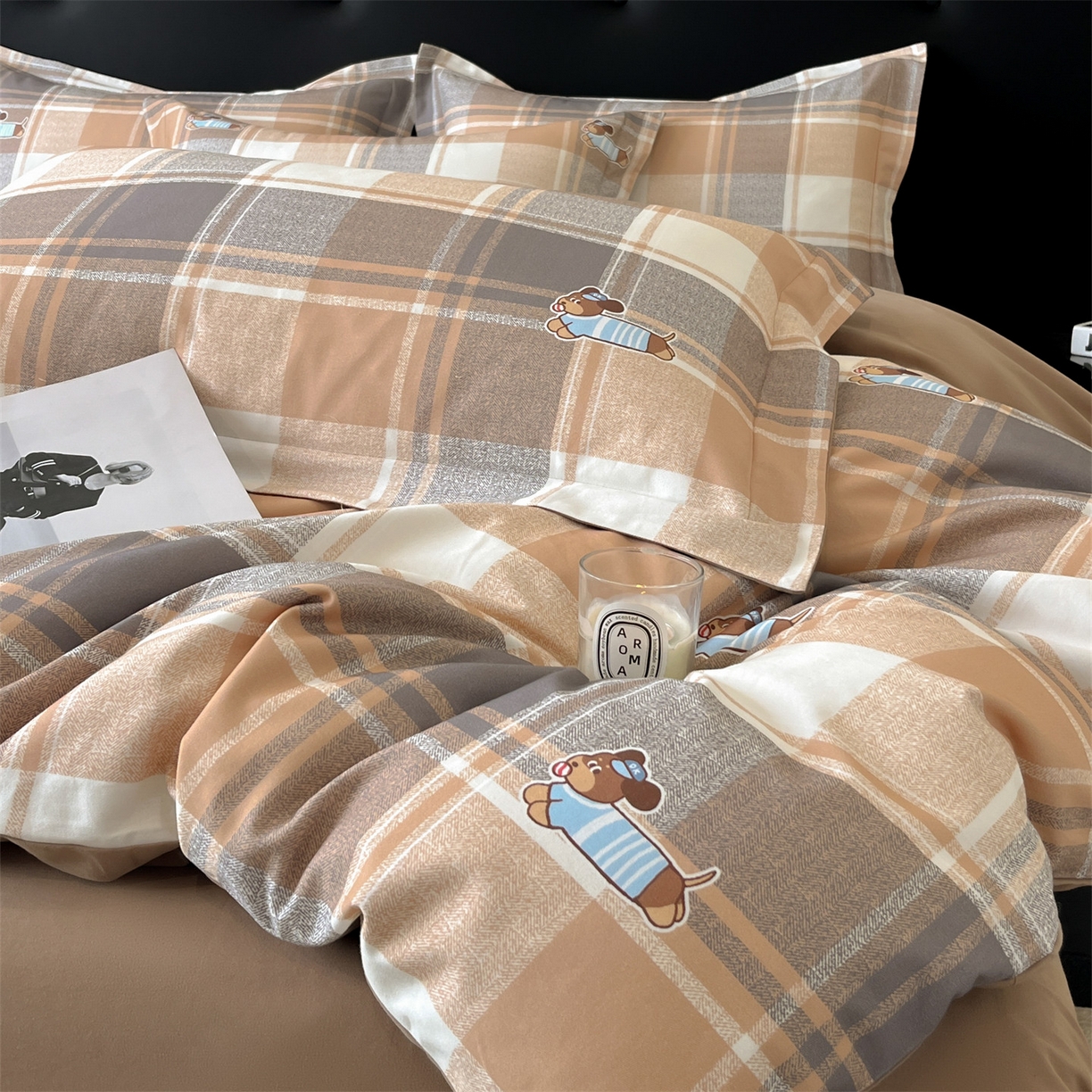 91家纺网 家纺一手货源 找家纺 笙意家纺 2025新款A类全棉纯棉磨毛刺绣印花四件套 歌尔