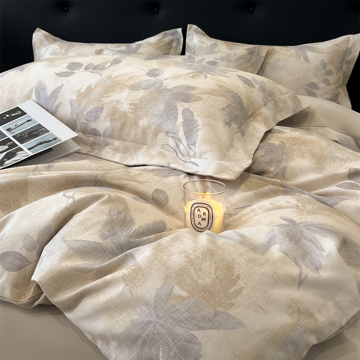 笙意家纺 2025新款A类全棉纯棉磨毛刺绣印花四件套 锦瑟