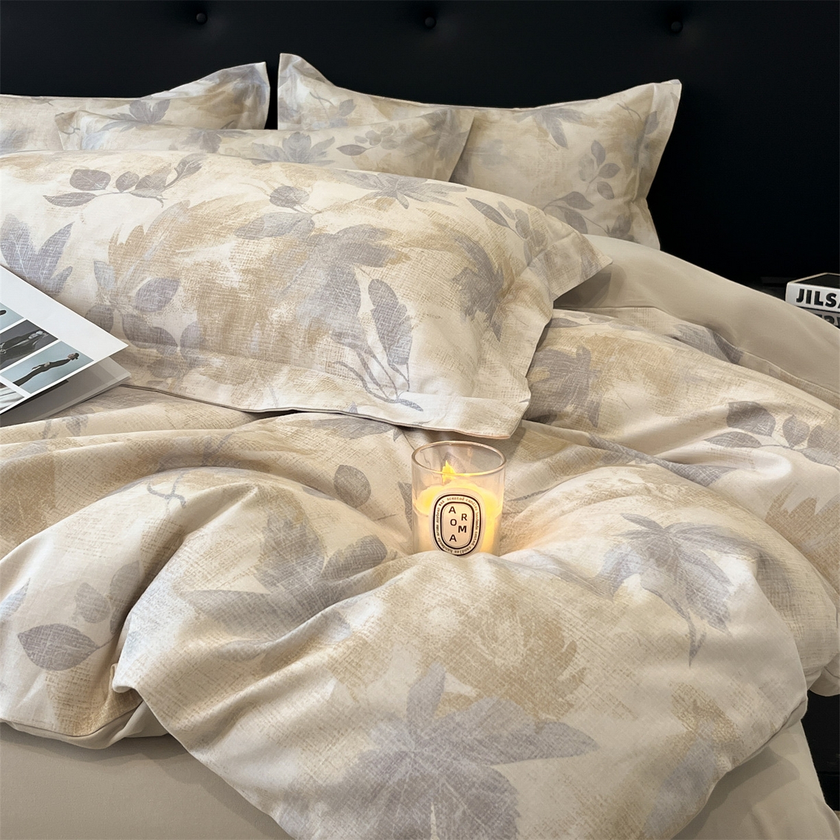 91家纺网 家纺一手货源 找家纺 笙意家纺 2025新款A类全棉纯棉磨毛刺绣印花四件套 锦瑟