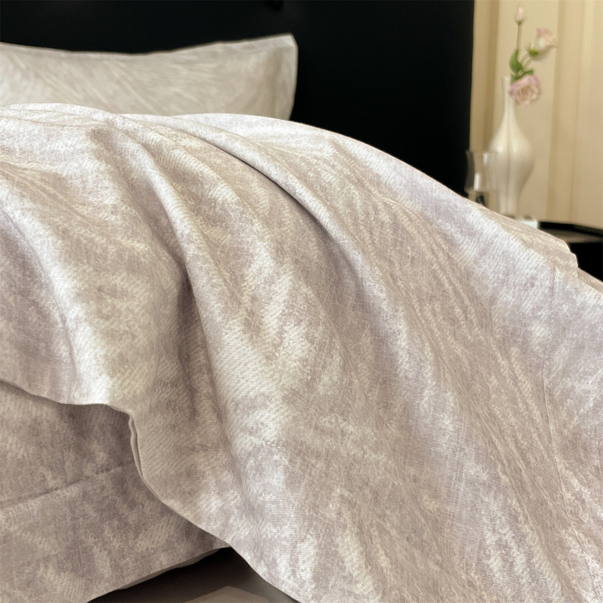 91家纺网 家纺一手货源 找家纺 笙意家纺 2025新款A类全棉纯棉磨毛刺绣印花四件套 卡拉