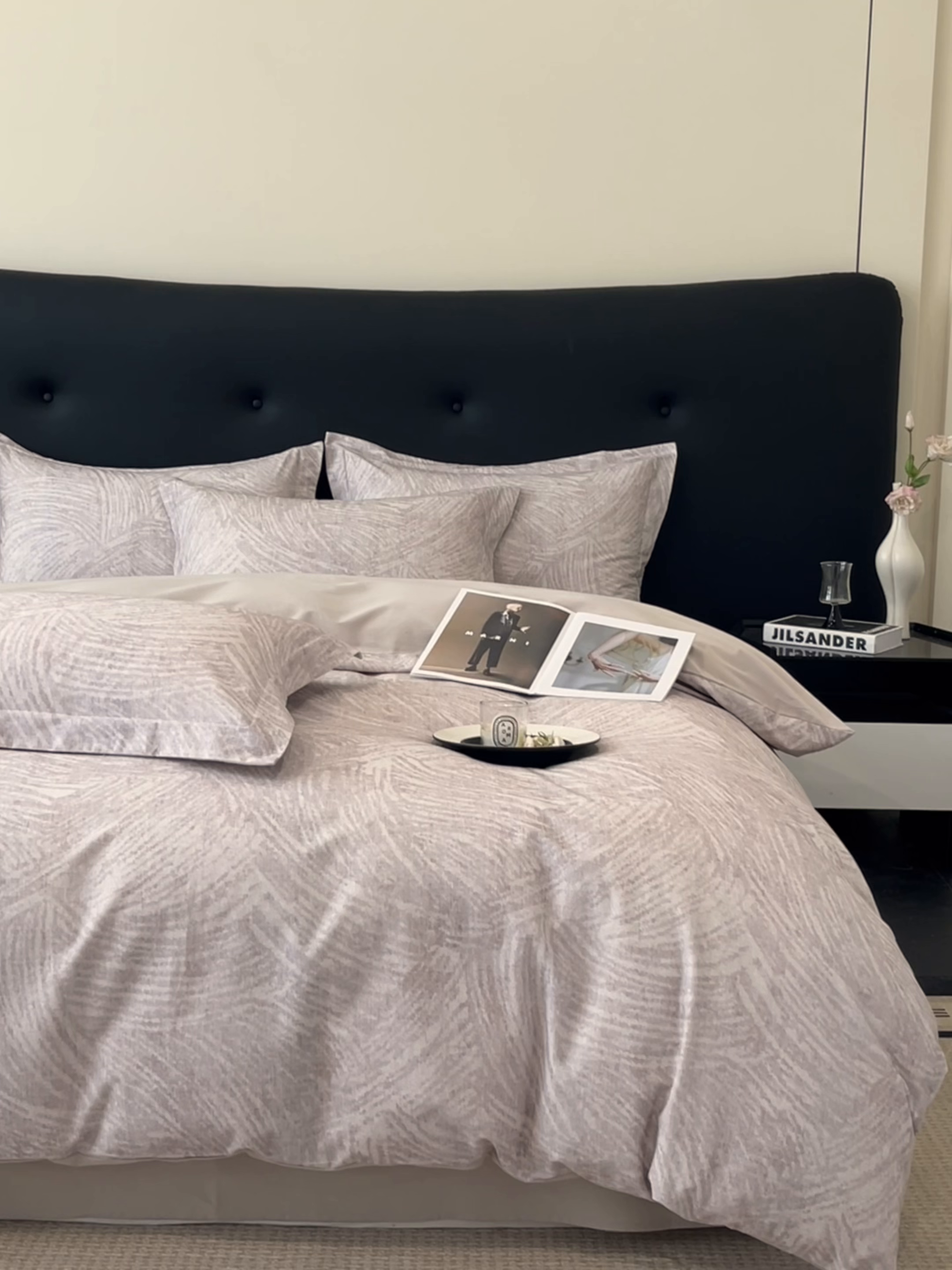 91家纺网 家纺一手货源 找家纺 笙意家纺 2025新款A类全棉纯棉磨毛刺绣印花四件套 卡拉