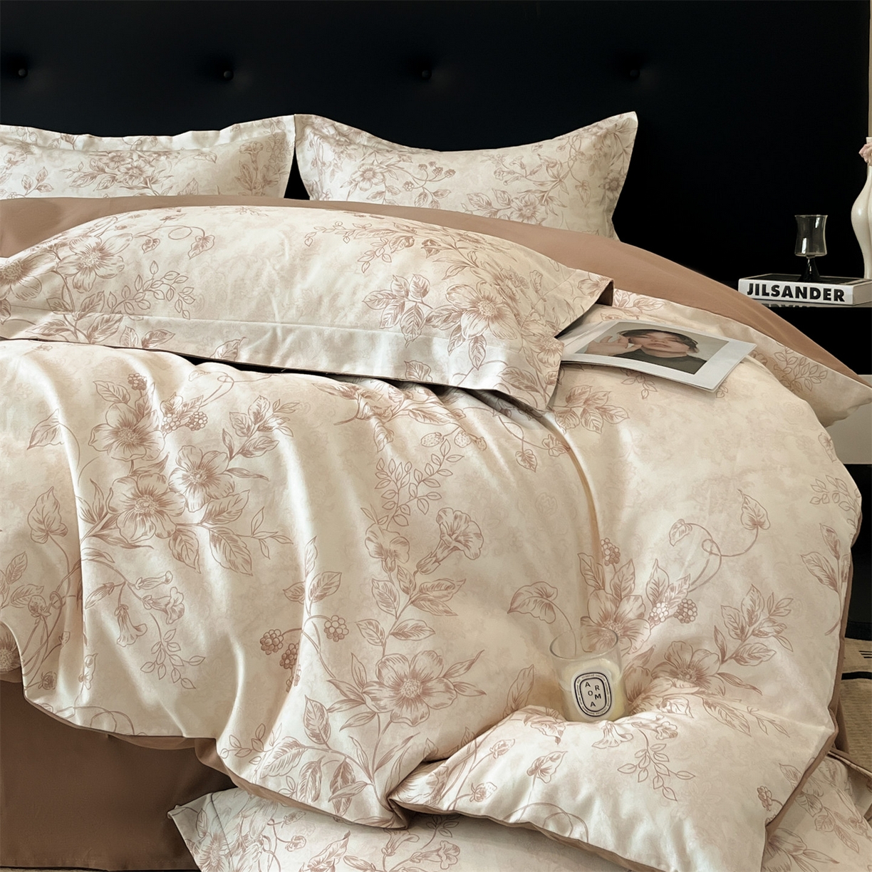 91家纺网 家纺一手货源 找家纺 笙意家纺 2025新款A类全棉纯棉磨毛刺绣印花四件套 洛霖