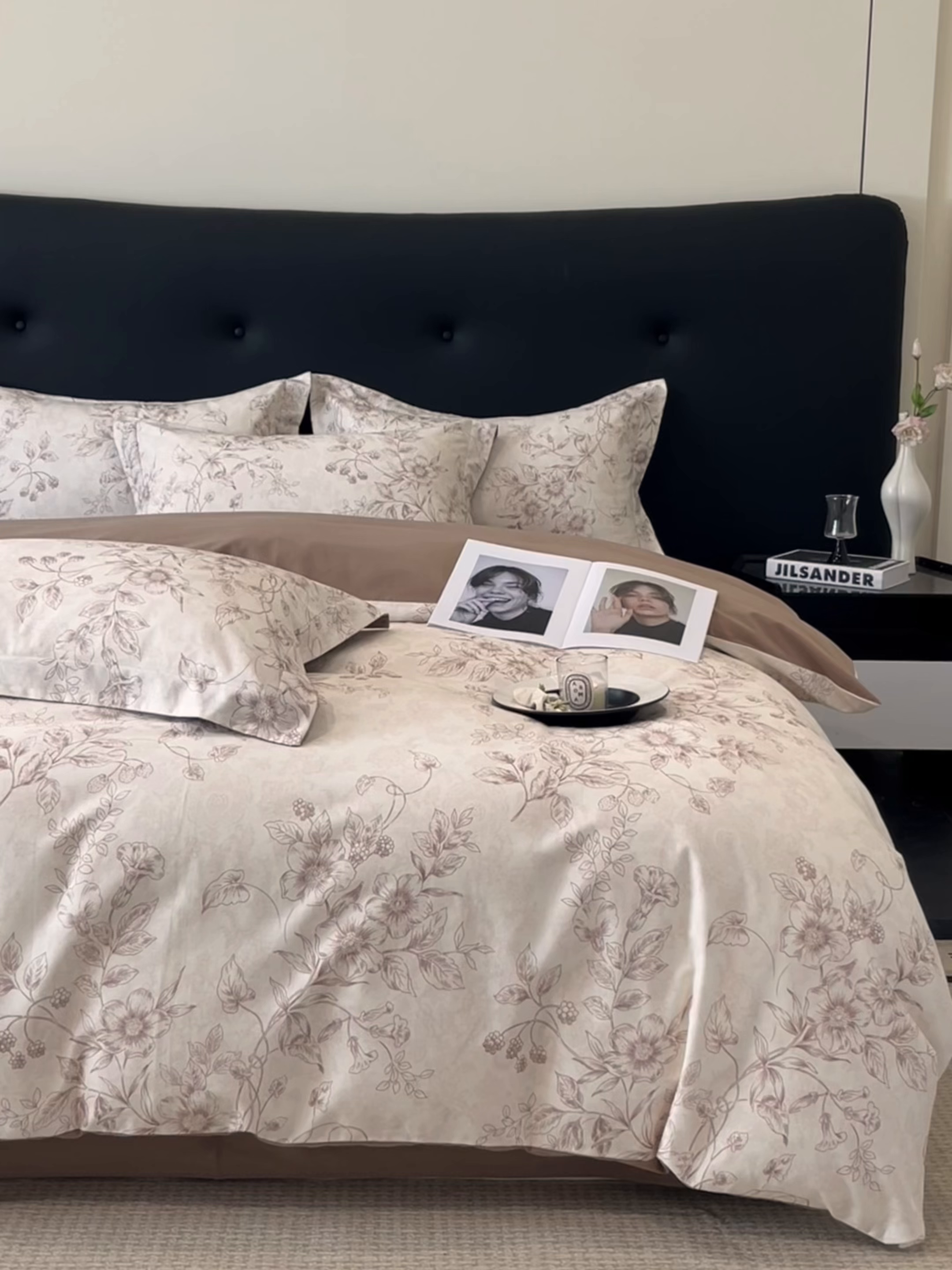 91家纺网 家纺一手货源 找家纺 笙意家纺 2025新款A类全棉纯棉磨毛刺绣印花四件套 洛霖