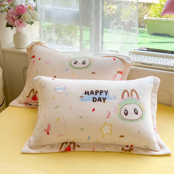 91家纺网 家纺一手货源 找家纺 （总）丝羽坊 2025新款200克加厚小清新牛奶绒床单款 床笠款四件套 被套