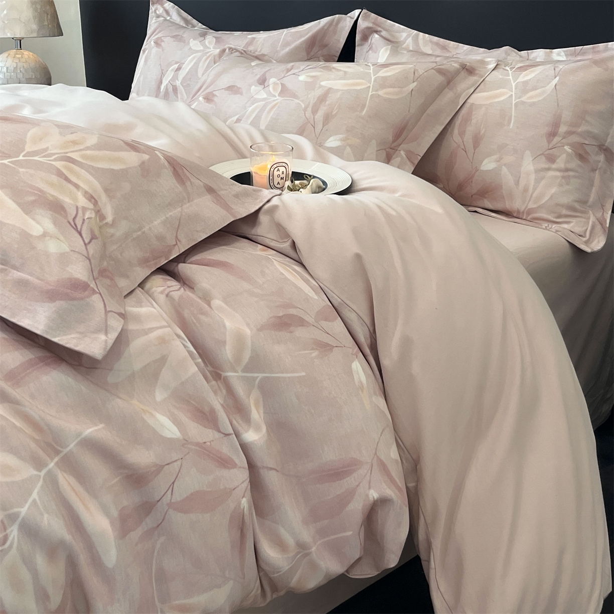 91家纺网 家纺一手货源 找家纺 笙意家纺 2025新款A类全棉纯棉磨毛刺绣印花四件套 米娅