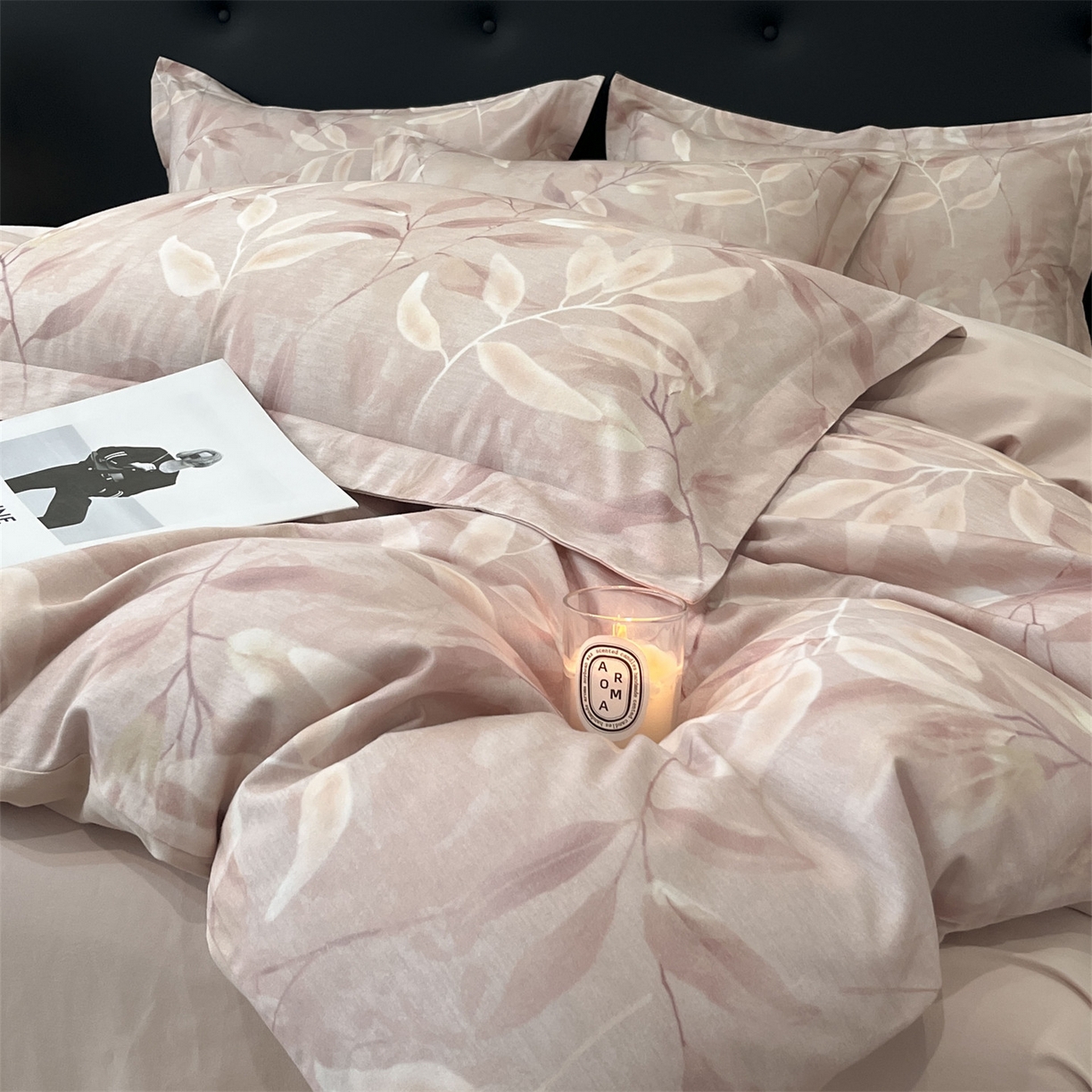 笙意家纺 2025新款A类全棉纯棉磨毛刺绣印花四件套 米娅