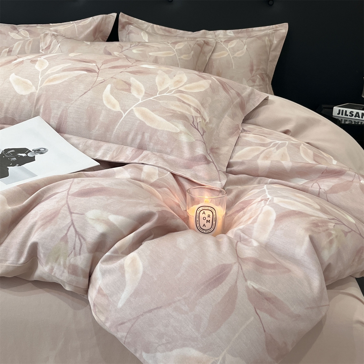 91家纺网 家纺一手货源 找家纺 笙意家纺 2025新款A类全棉纯棉磨毛刺绣印花四件套 米娅