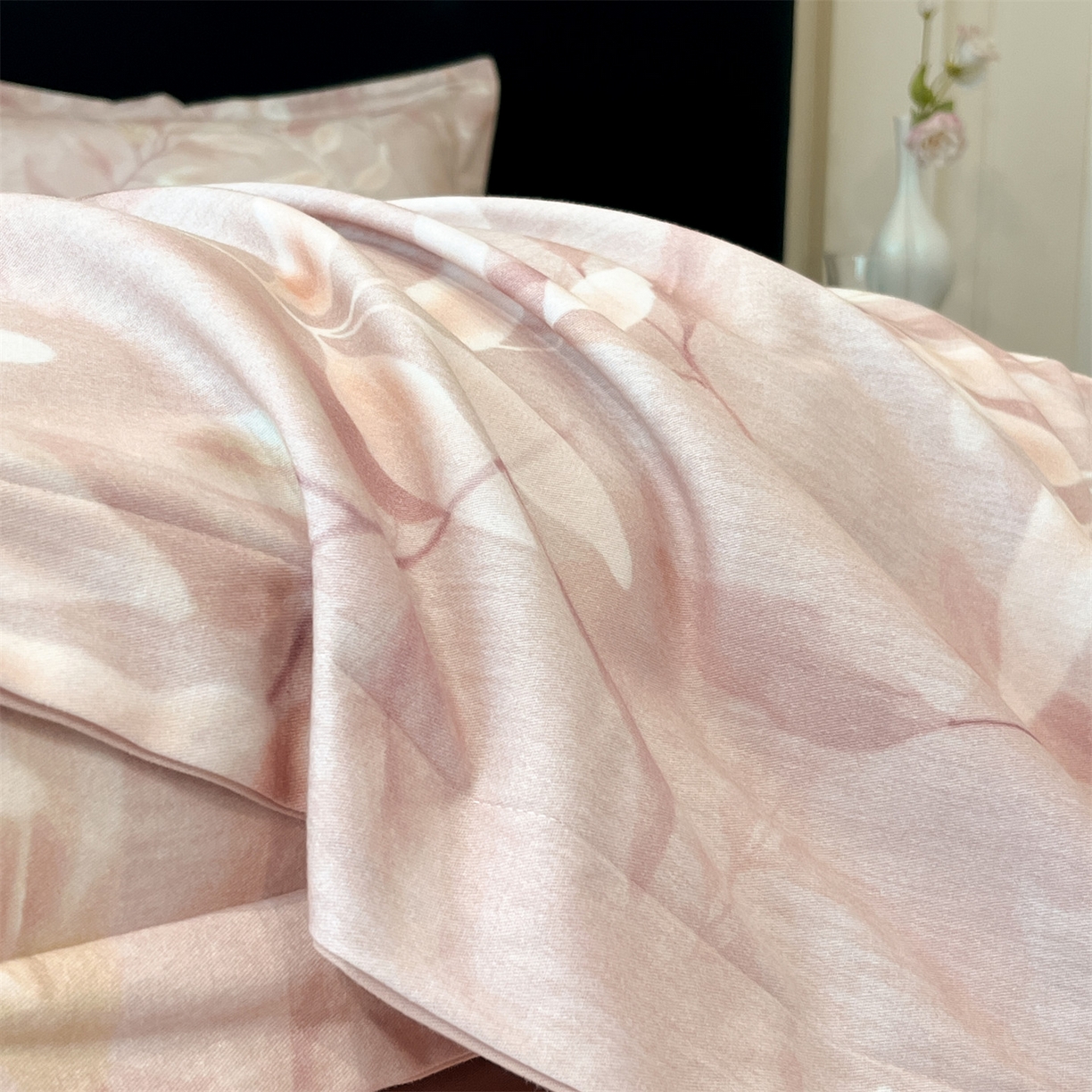 91家纺网 家纺一手货源 找家纺 笙意家纺 2025新款A类全棉纯棉磨毛刺绣印花四件套 米娅