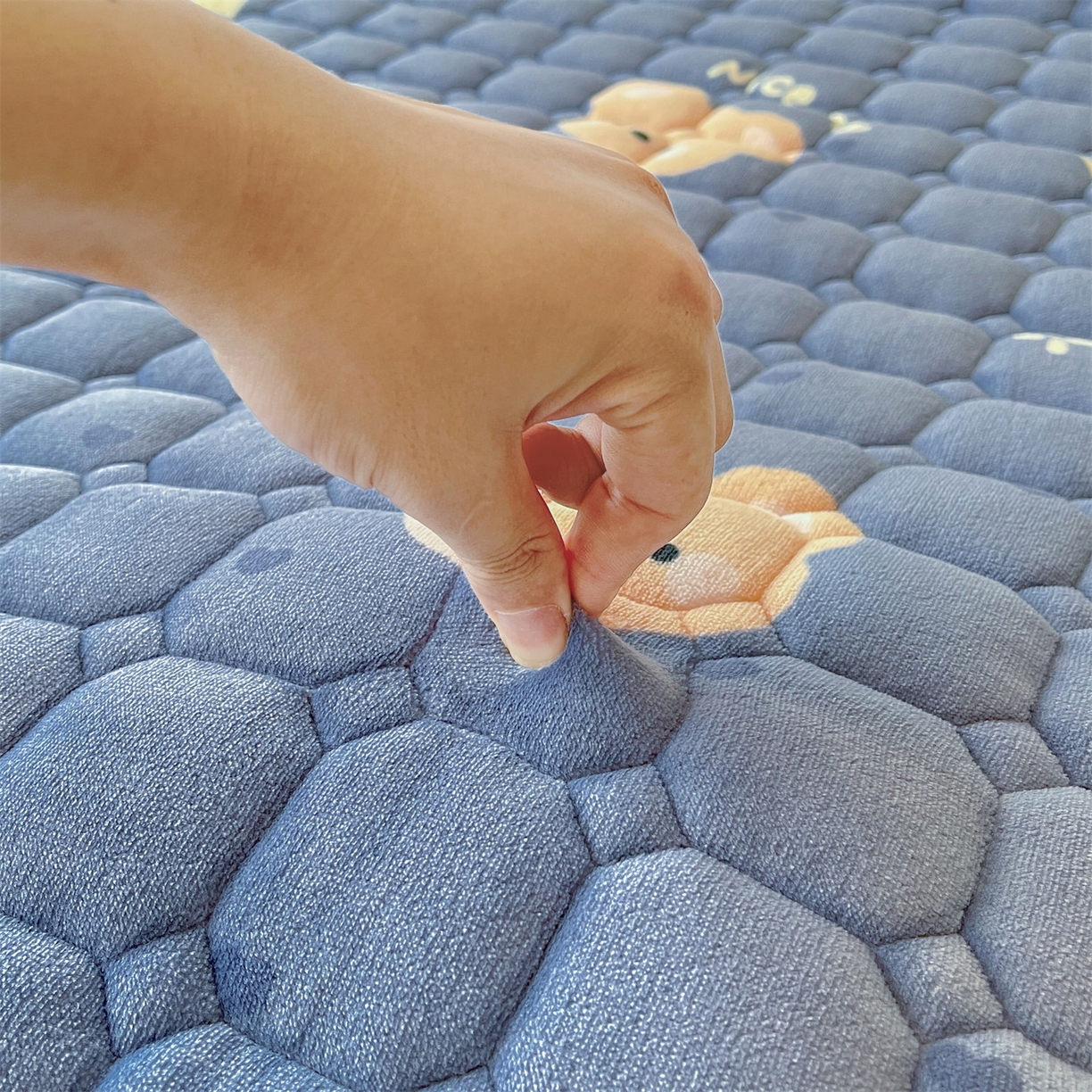 91家纺网 家纺一手货源 找家纺 雯豆家纺 2025新款加厚床垫床褥子牛奶绒床褥床护垫学生宿舍垫子铺底 牛奶绒床褥-太空小熊