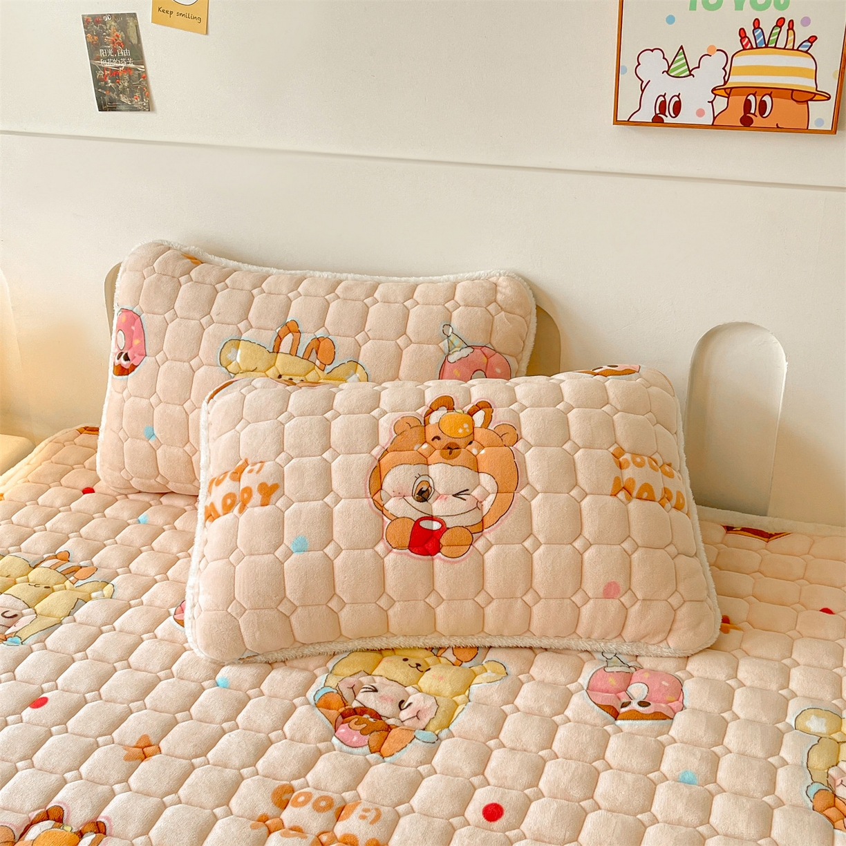 91家纺网 家纺一手货源 找家纺 雯豆家纺 2025新款加厚床垫床褥子牛奶绒床褥床护垫学生宿舍垫子铺底 牛奶绒床褥-甜心布布