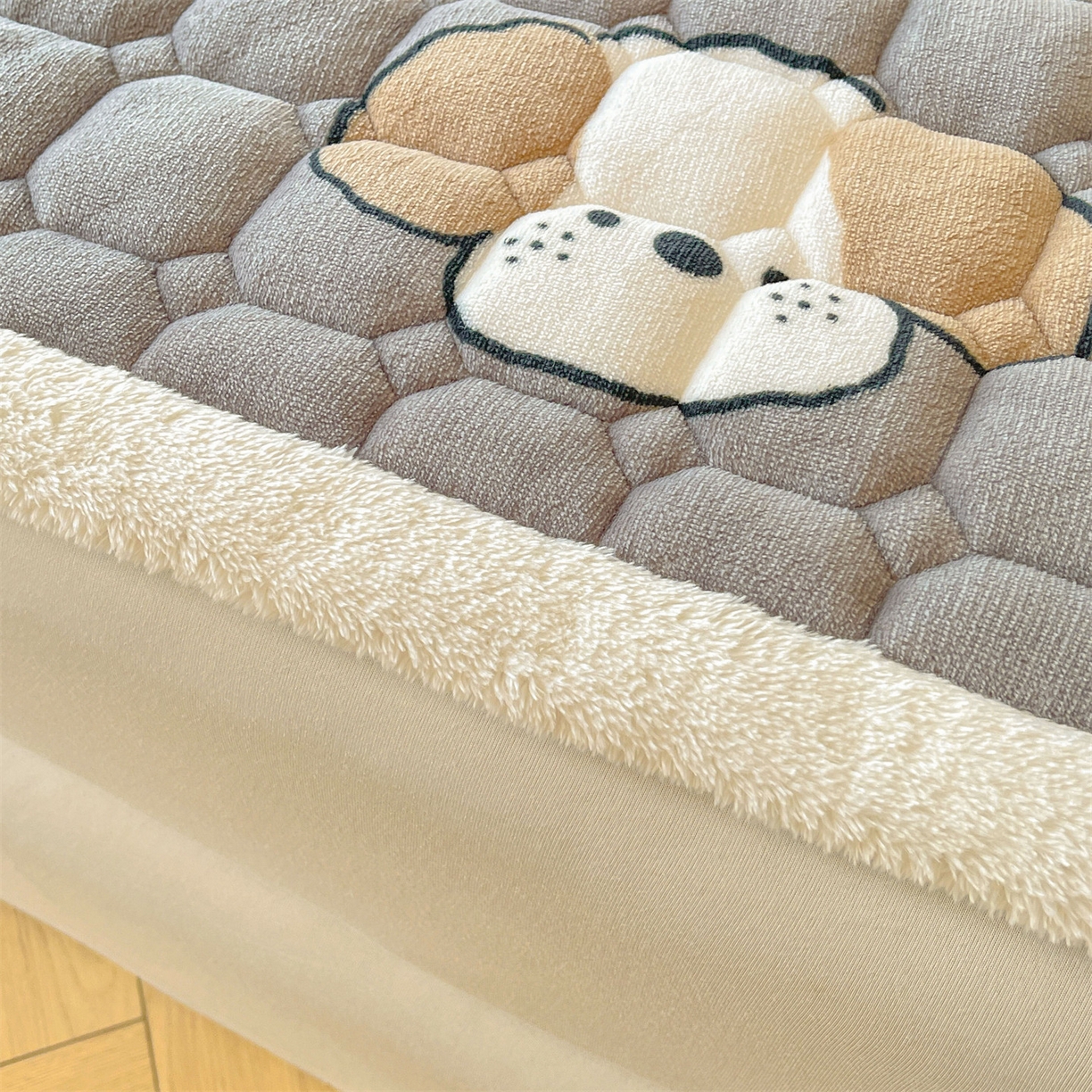 91家纺网 家纺一手货源 找家纺 雯豆家纺 2025新款加厚床垫床褥子牛奶绒床褥床护垫学生宿舍垫子铺底 牛奶绒床褥-阳光狗