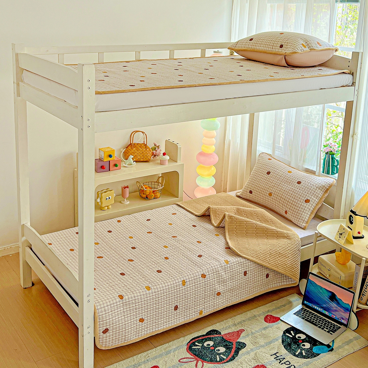 91家纺网 家纺一手货源 找家纺 （总）恒尚居 2025新款学生床盖纯棉牛奶绒 正反两用夹棉床单床垫-秋冬款 四季通用-系列二