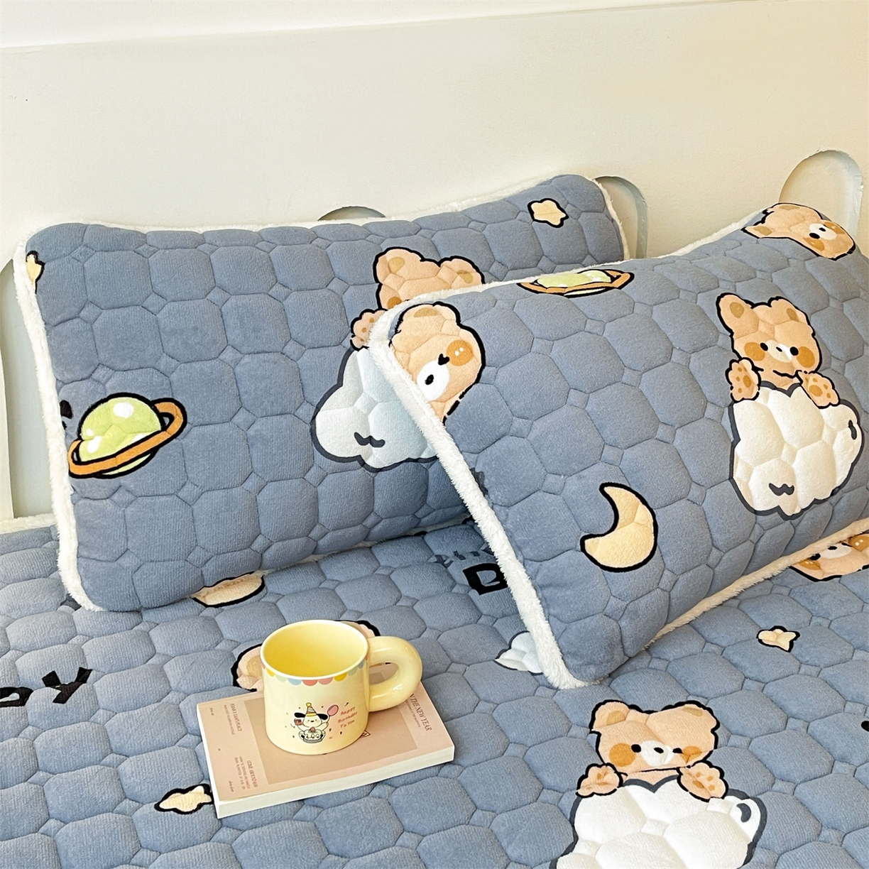 91家纺网 家纺一手货源 找家纺 雯豆家纺 2025新款加厚床垫床褥子牛奶绒床褥床护垫学生宿舍垫子铺底 牛奶绒床褥-云朵熊