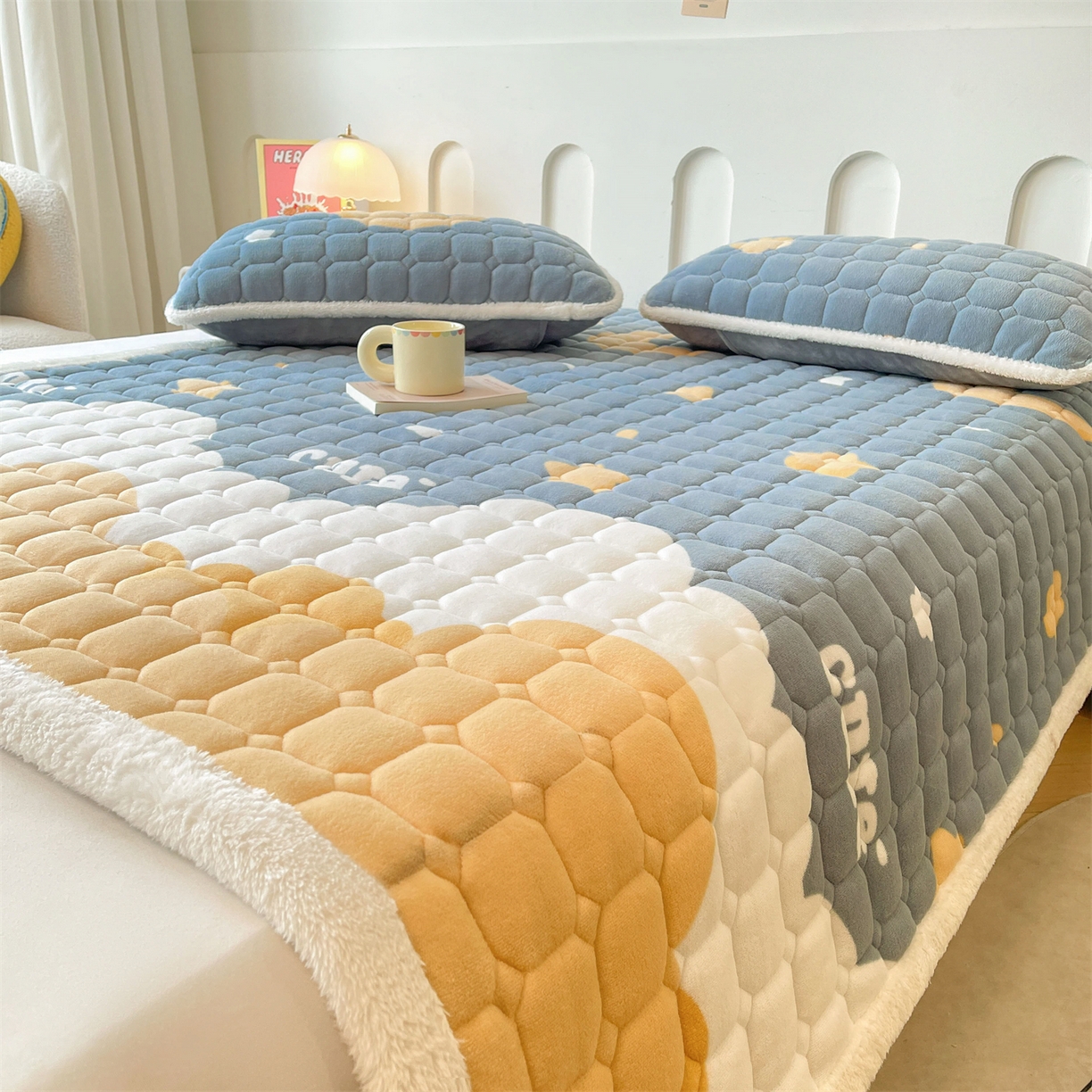91家纺网 家纺一手货源 找家纺 雯豆家纺 2025新款加厚床垫床褥子牛奶绒床褥床护垫学生宿舍垫子铺底 牛奶绒床褥-筑梦星空