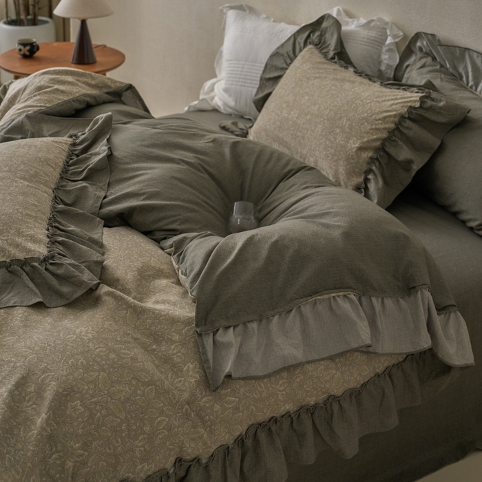 91家纺网 家纺一手货源 找家纺 （总）漫仙阁家纺 2025新款秋冬新款复古风高端原麻四件套