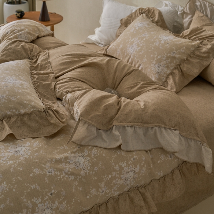 91家纺网 家纺一手货源 找家纺 （总）漫仙阁家纺 2025新款秋冬新款复古风高端原麻四件套