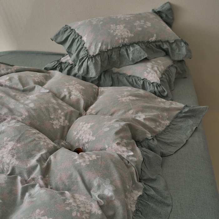 91家纺网 家纺一手货源 找家纺 漫仙阁家纺 2025新款秋冬新款复古风高端原麻四件套 春日来信