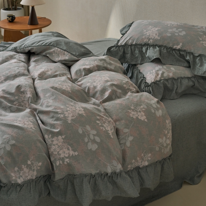 91家纺网 家纺一手货源 找家纺 漫仙阁家纺 2025新款秋冬新款复古风高端原麻四件套 春日来信