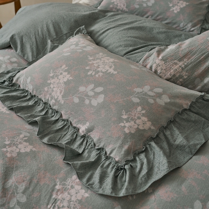 91家纺网 家纺一手货源 找家纺 漫仙阁家纺 2025新款秋冬新款复古风高端原麻四件套 春日来信