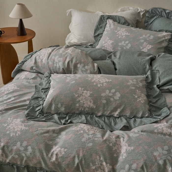 91家纺网 家纺一手货源 找家纺 漫仙阁家纺 2025新款秋冬新款复古风高端原麻四件套 春日来信