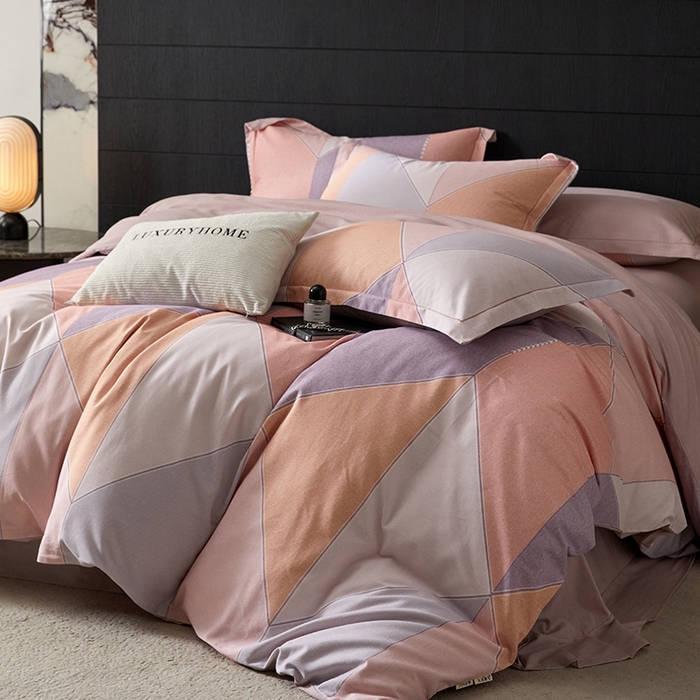 91家纺网 家纺一手货源 找家纺 梧桐树 2025新款100%全棉纯棉磨毛四件套-现代轻奢系列 532布兰卡