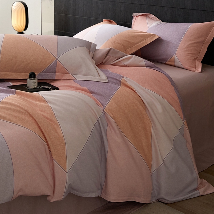 91家纺网 家纺一手货源 找家纺 梧桐树 2025新款100%全棉纯棉磨毛四件套-现代轻奢系列 532布兰卡