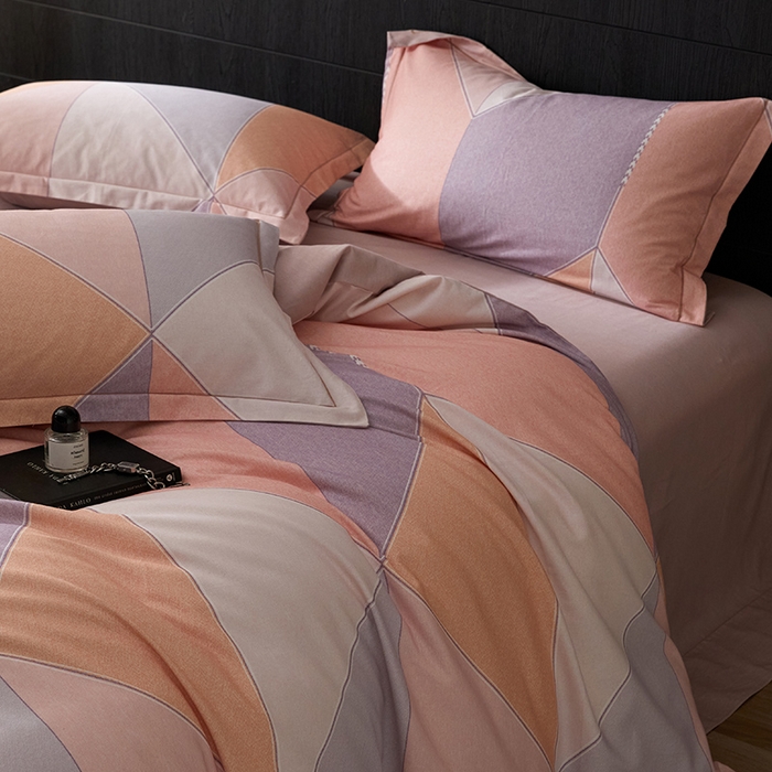 91家纺网 家纺一手货源 找家纺 梧桐树 2025新款100%全棉纯棉磨毛四件套-现代轻奢系列 532布兰卡