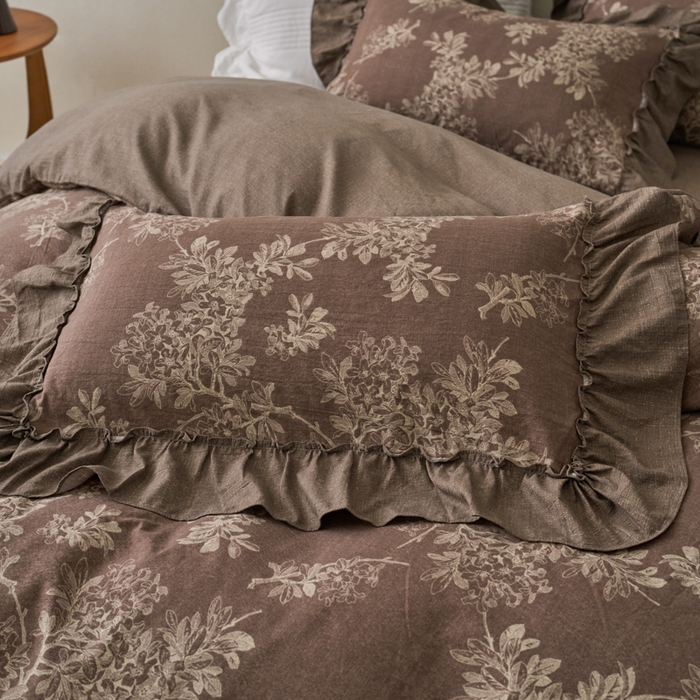 91家纺网 家纺一手货源 找家纺 漫仙阁家纺 2025新款秋冬新款复古风高端原麻四件套 锦瑟