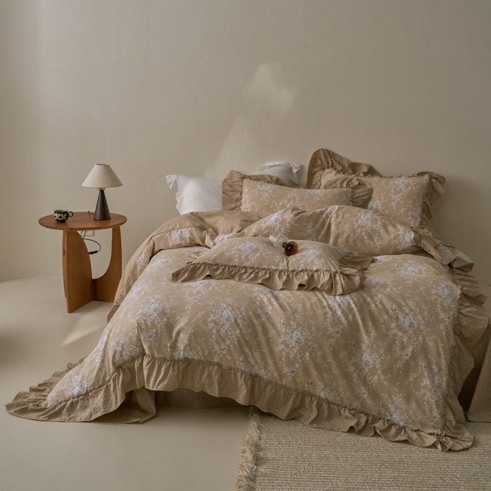 91家纺网 家纺一手货源 找家纺 漫仙阁家纺 2025新款秋冬新款复古风高端原麻四件套 南城旧梦